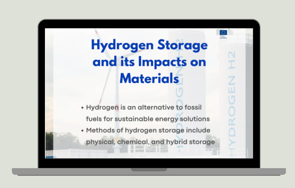 Hydrogen storage and its impact on materials 